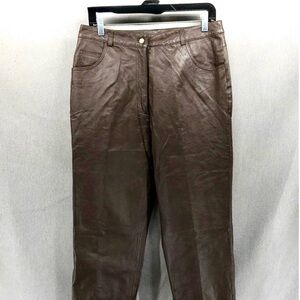 Vintage dark brown leather pants